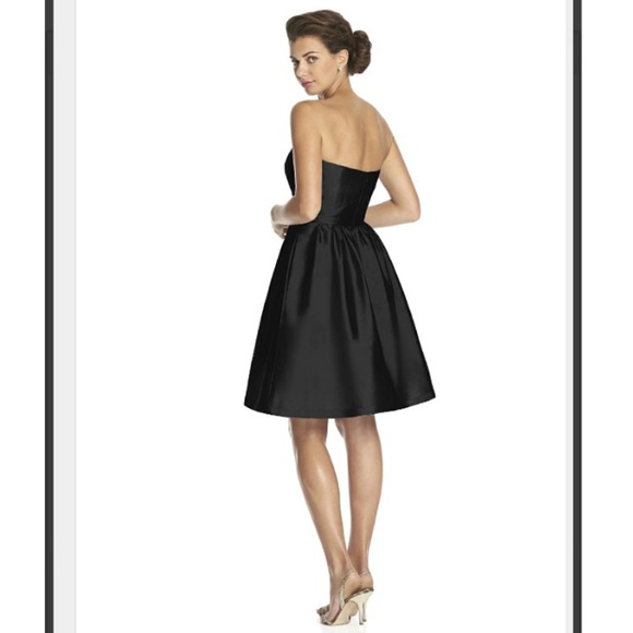 {ALFRED SUNG} (NORDSTROM) Black Strapless Party Dress - Picture 3 of 10
